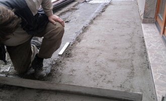 Oprava TERASY, položení izolace, betonu a dlažby