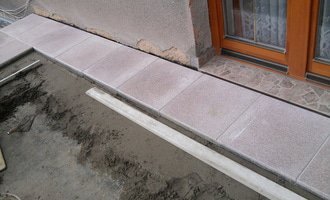 Oprava TERASY, položení izolace, betonu a dlažby