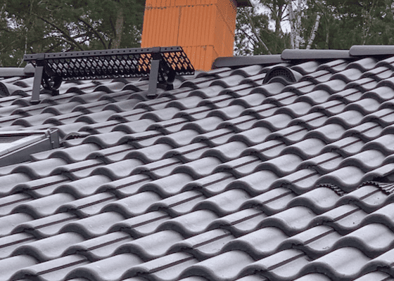 Oplechování komína, napojení střechy