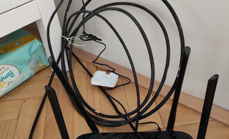 Zásuvka (data, televize), úprava kabely lampičky - stav před realizací