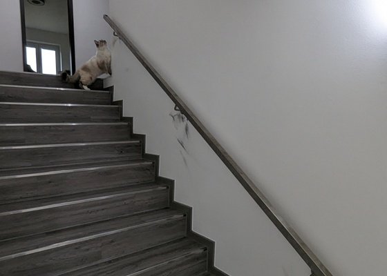 Nerezové zábradlí - interiér schody