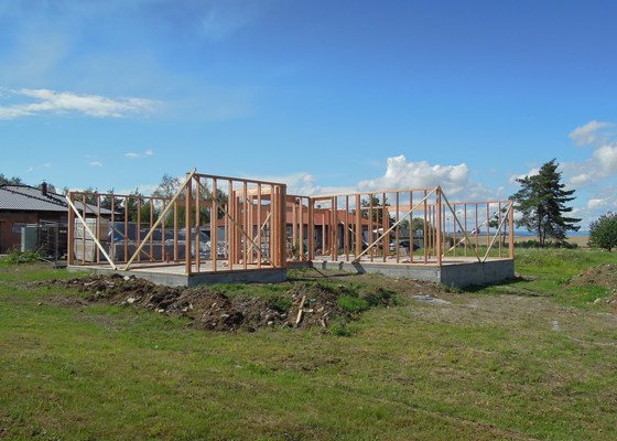 Stavba RD  - dřevostavba